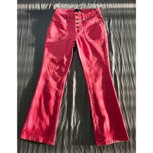 Daily Thread Women's Pink Bootcut Button Fly Pants w/ Pockets Size 6